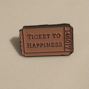 🧁 3/$30 Ticket to Happiness Enamel Pin NEW